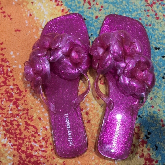 Shoes - Jeffrey Campbell Pink Glitter Sandals